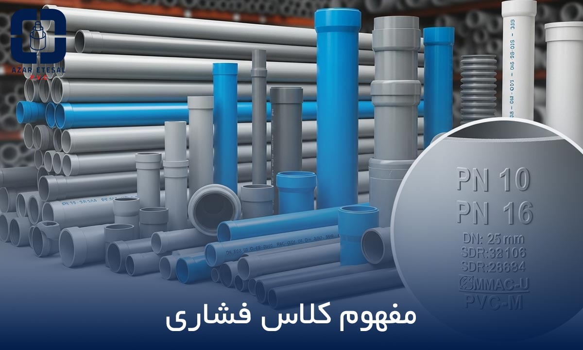 انواع لولههای PVC با کلاسهای فشاری (PN) متفاوت و نحوه نمایش PN روی بدنه لوله